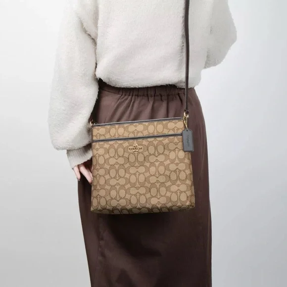 Coach Signature File Crossbody Bag - Picture 14 of 14